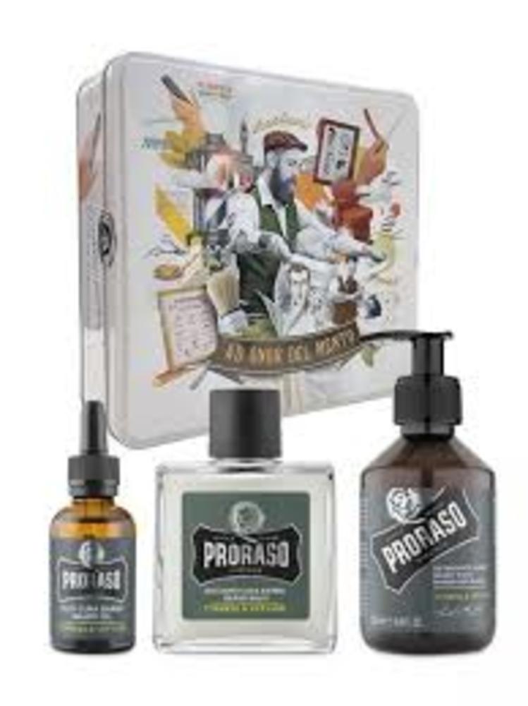 PRORASO BEARD KIT CYPRESS VETIVER 